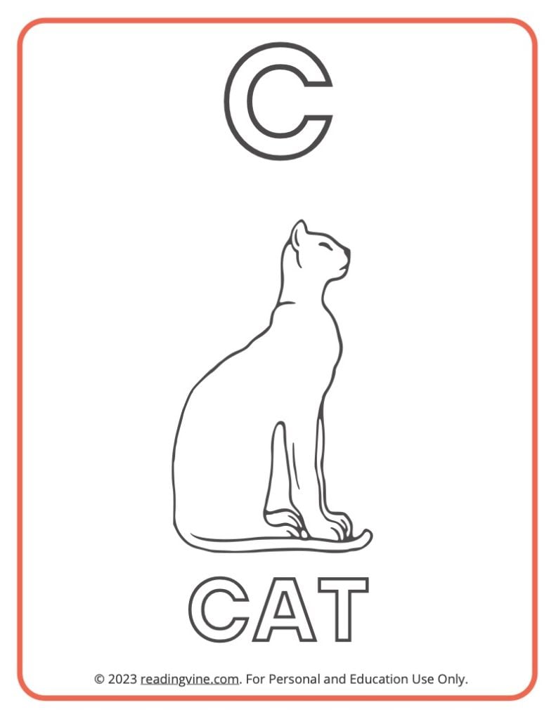 Letter C Coloring Sheet - Uppercase Letters