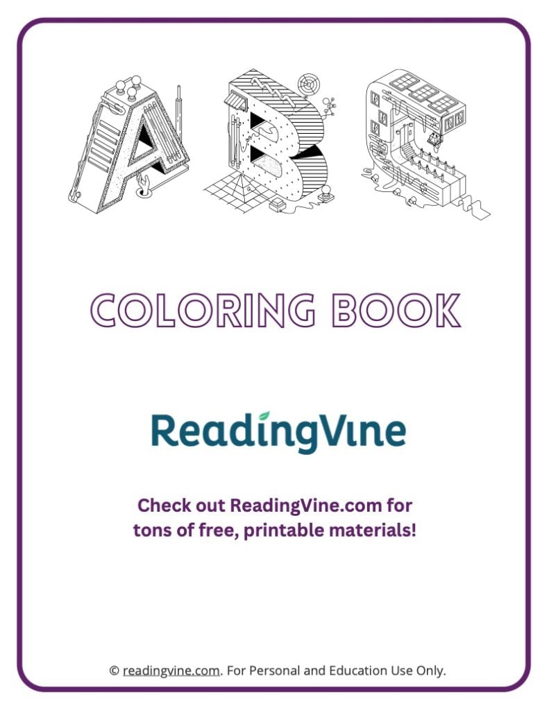 Architectural Letters ABC Coloring Book