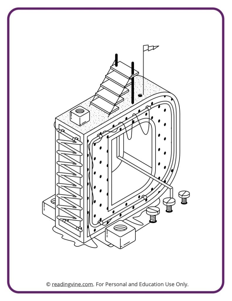 Architecture Theme Coloring Sheet