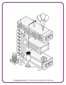 Architecture Style Letter E Coloring Sheet for Preschool - learning letters