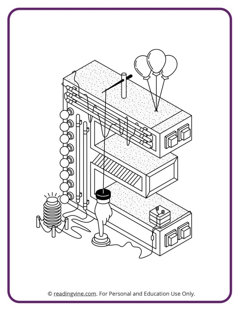 Architecture Themed Coloring Sheet