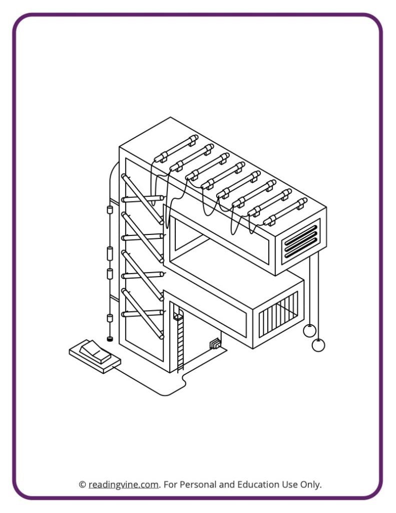 Architecture Themed Coloring Sheet