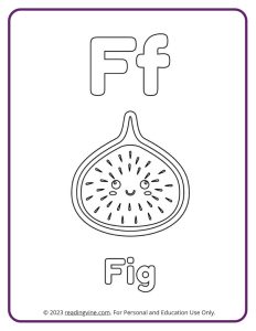 Learn the Letter F with a Fruits and Veggies Coloring Activity Page
