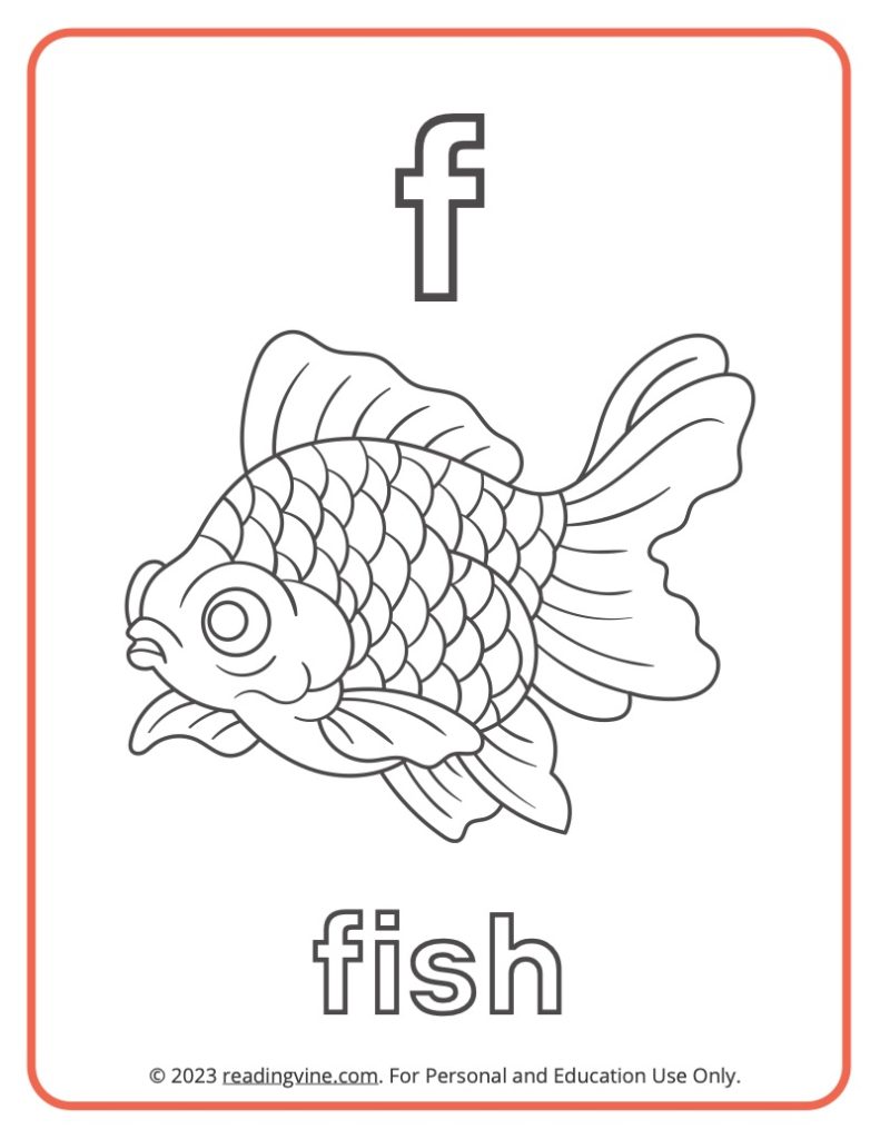 Letter F Coloring Sheet - Lowercase Letters