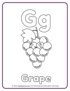 Fruits and Veggies Activity Page