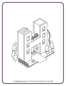 Architecture Style Coloring Sheet