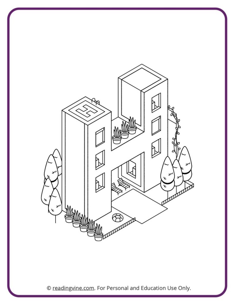 Architecture Themed Coloring