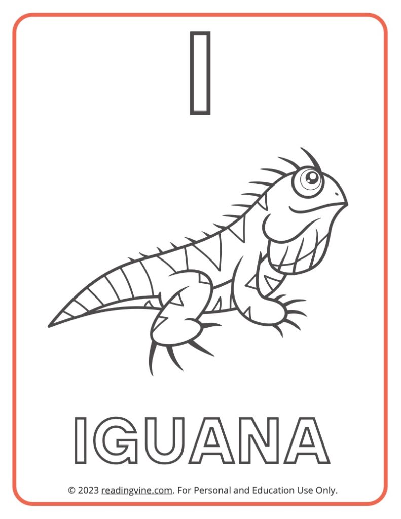 Letter I Coloring Sheet - Uppercase Letters