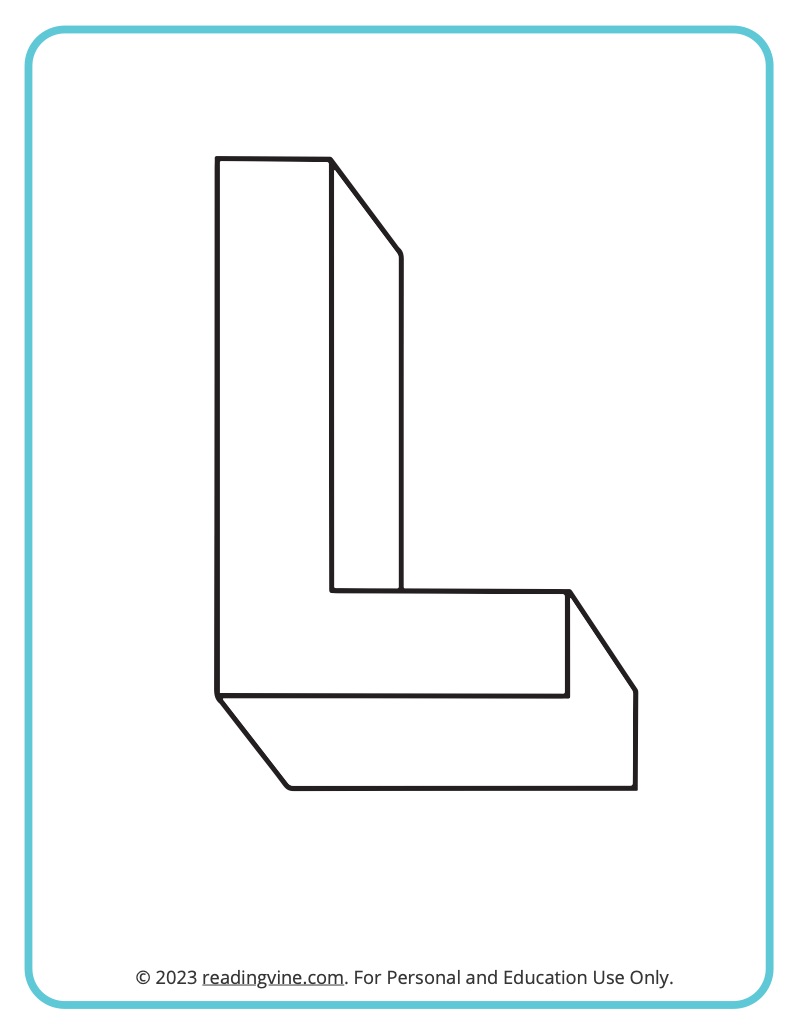 Letter L Coloring Pages Free Word Template