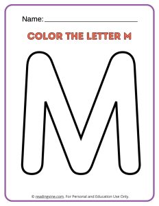 Letter M Coloring Activity