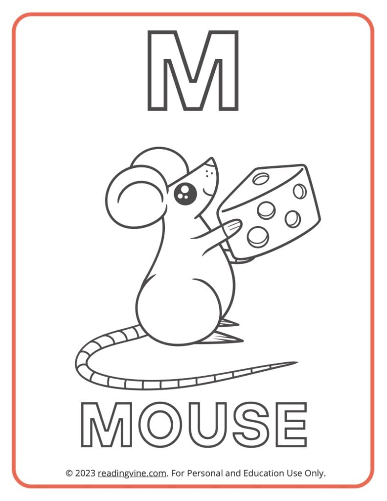 Letter M Coloring Sheet - Uppercase Letters