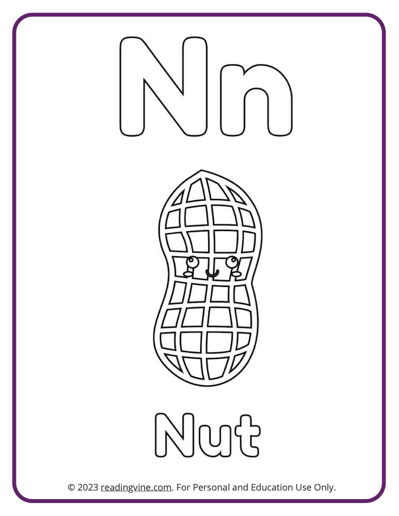 Letter N Coloring Pages