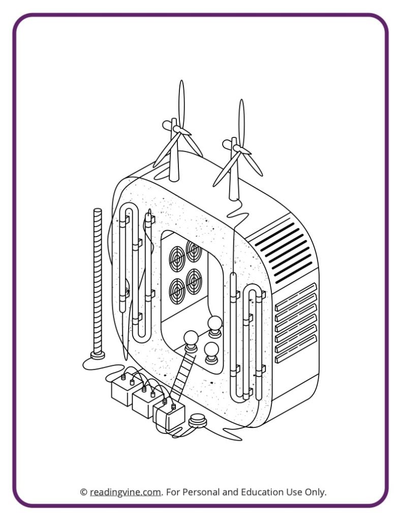 Architecture Themed Coloring Sheet