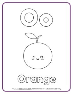 Learn the Letter O with a Fruits and Veggies Coloring Activity Page