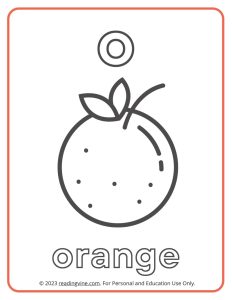 Learning the Alphabet - Lowercase O Printable Coloring Sheet