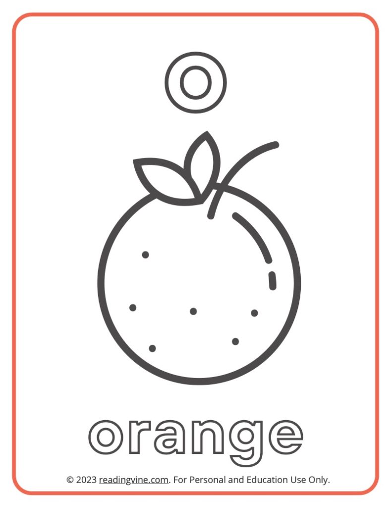 Letter O Coloring Sheet - Lowercase Letters
