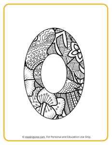 Learning the Letter O with a fun drawing sheet with lined patterns