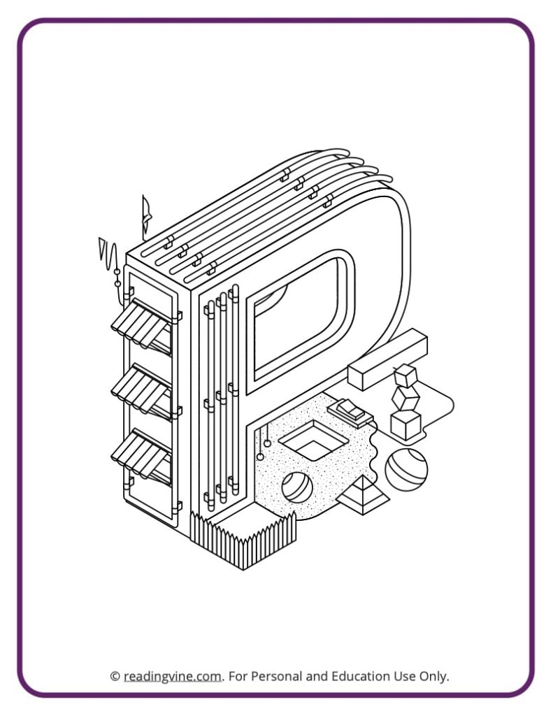 Architecture Themed Coloring Sheet