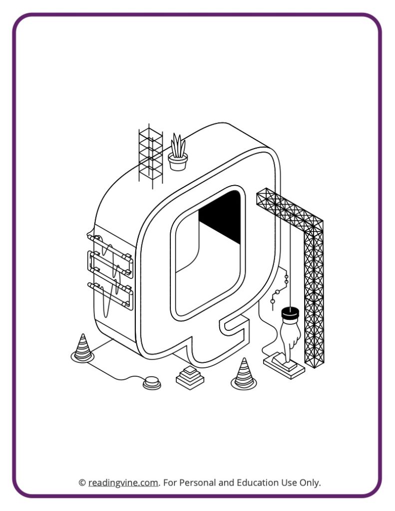 Architecture Themed Coloring Page