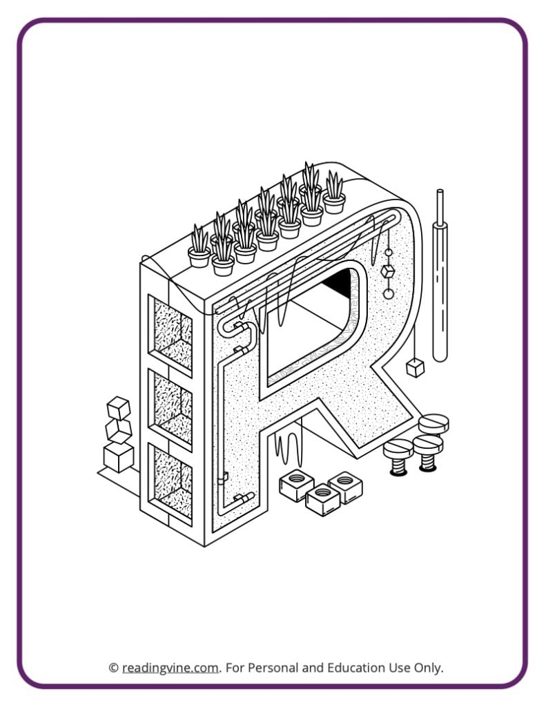 Architecture Themed Coloring Sheet