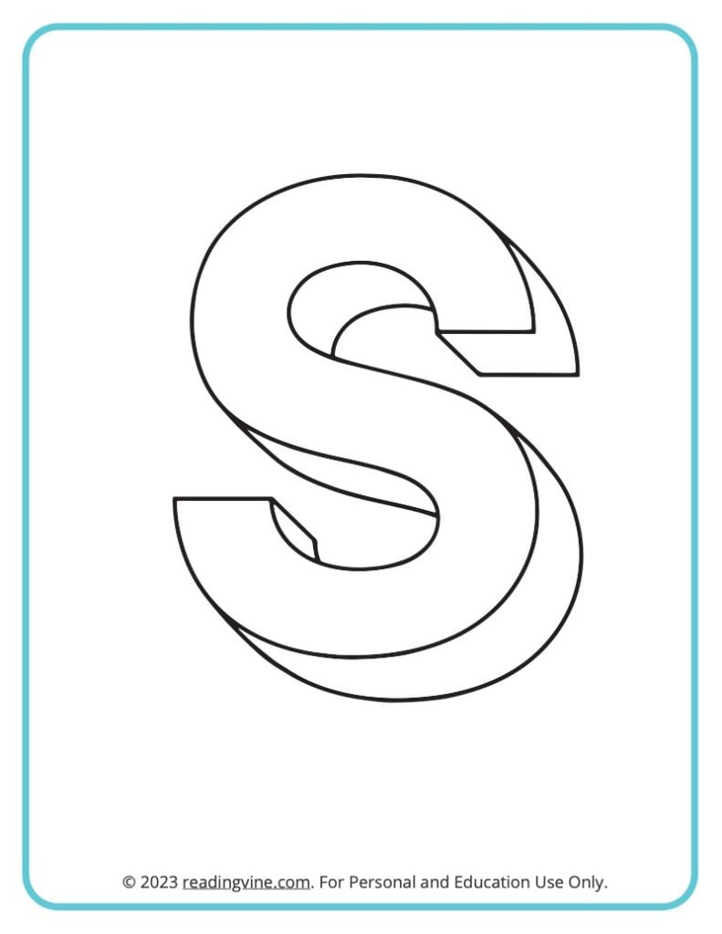 3D Themed Coloring Sheet