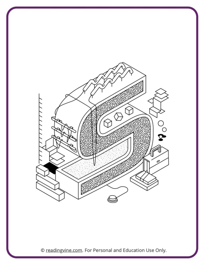 Architecture Themed Coloring Page