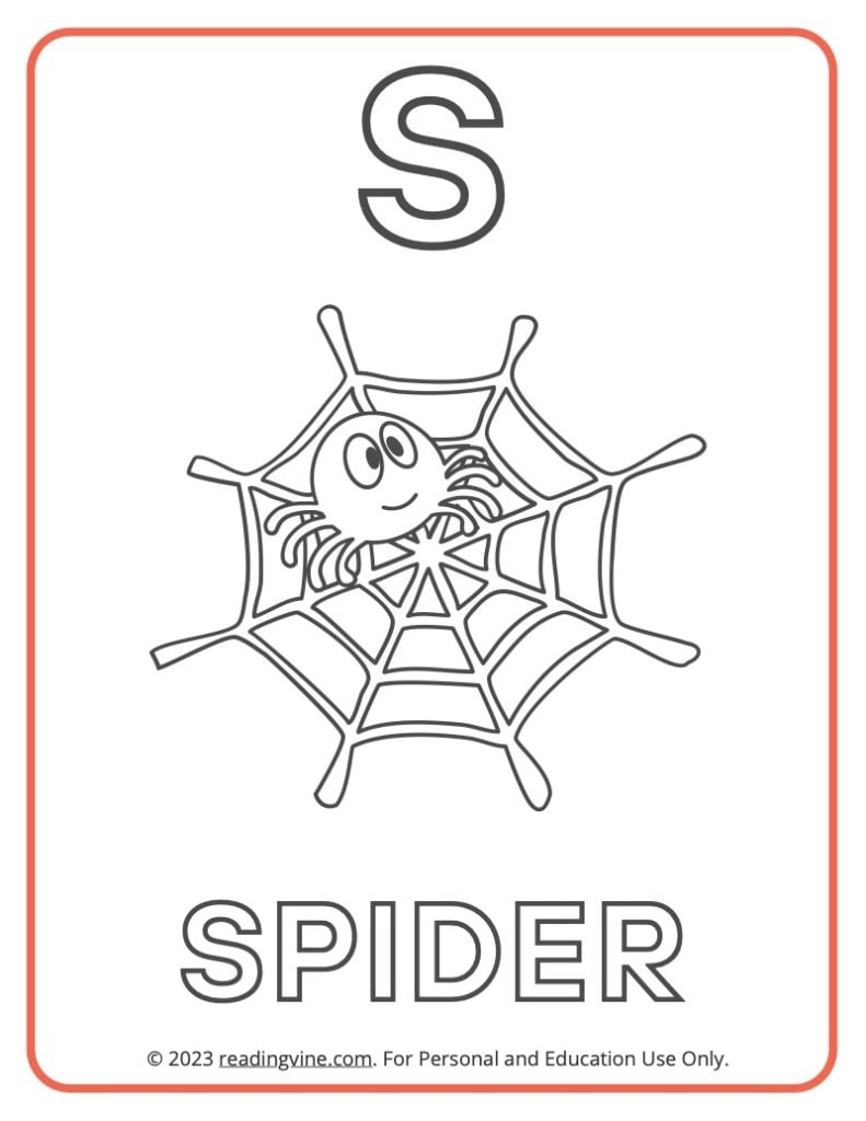 Letter S Coloring Sheet - Uppercase Letters