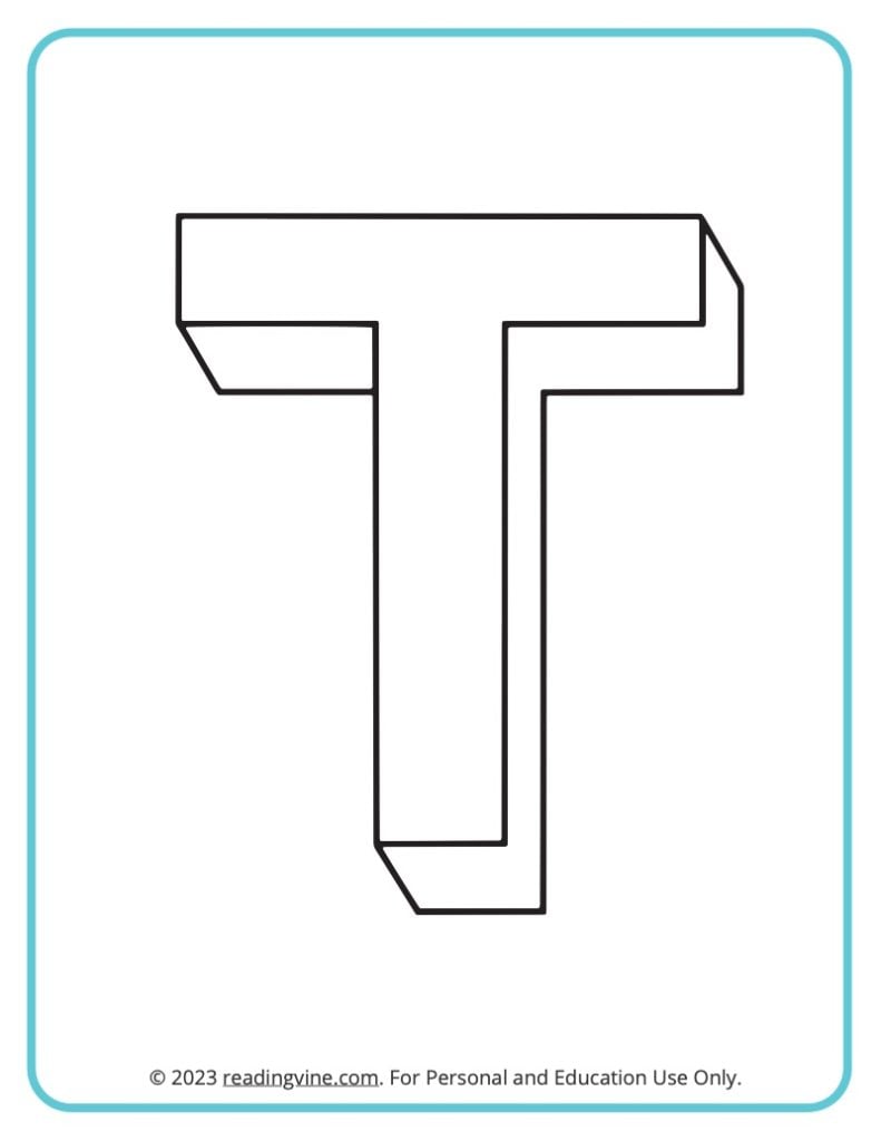 3D Themed Coloring Page