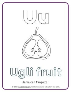 Fruits and Veggies Coloring Activity Page