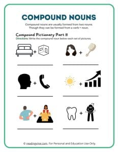 Play Pictionary with Compound Nouns Activity
