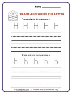 Tracing and Writing the Letter H
