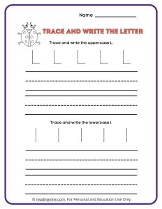 Tracing and Writing the Letter L