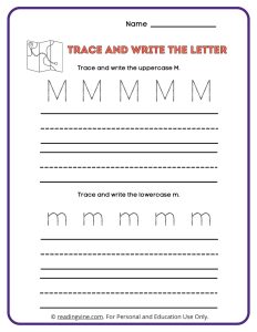 Tracing and Writing the Letter M