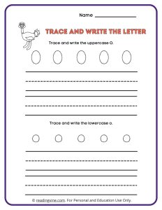 Tracing and Writing the Letter O
