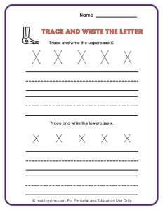 Tracing and Writing the Letter X