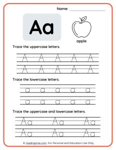Letter A Tracing Worksheet