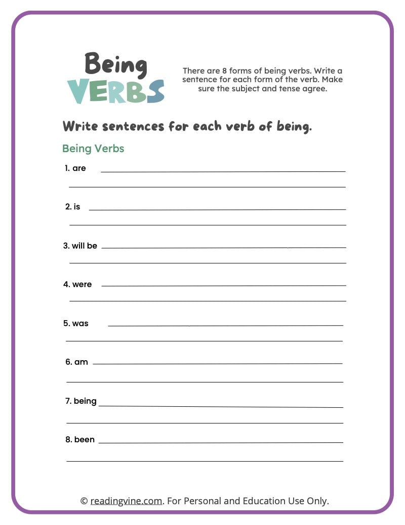 state-of-being-verbs-worksheets-to-be-verbs-activities