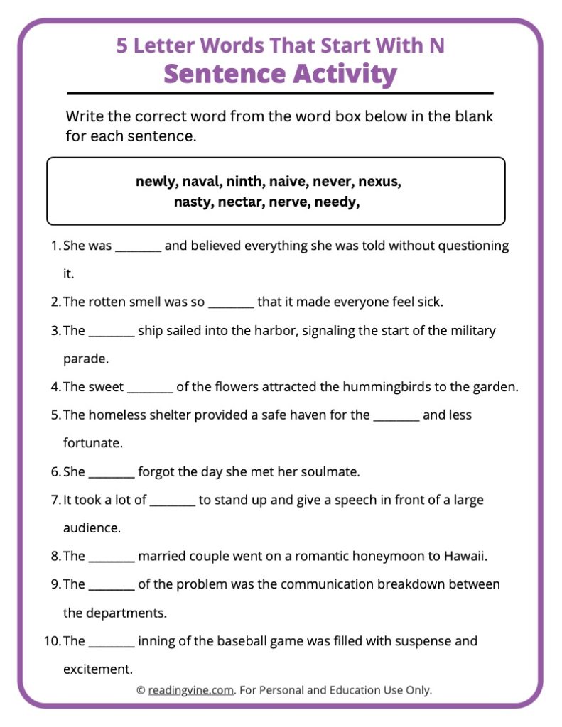 5 letter words with be and n in them