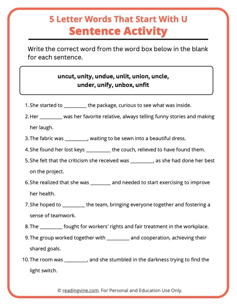 5 letter words with s and u in them