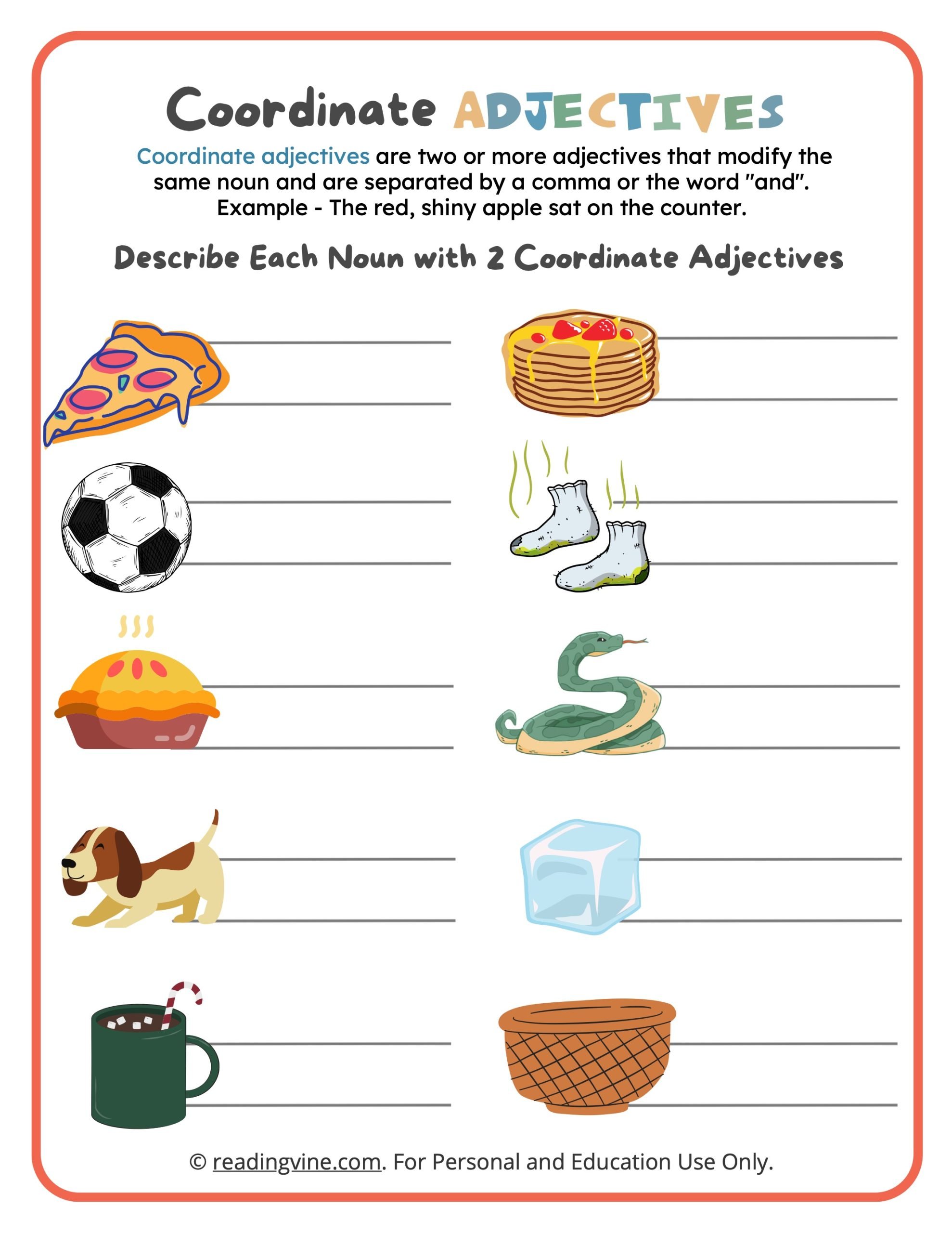 describe-the-nouns-with-coordinate-adjectives-worksheet-image-readingvine