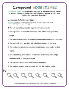 Compound Adjectives iSpy Activity
