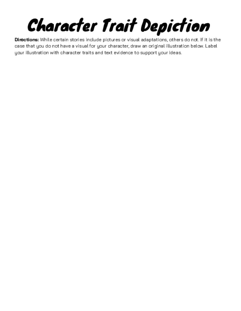 Alternative Character Traits Graphic Template