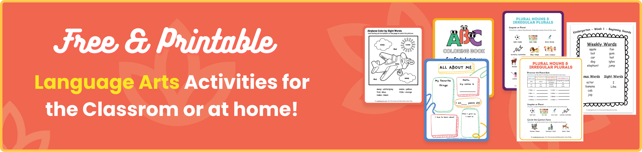 Printable worksheets for reading, grammar, spelling, comprehension, vocabulary