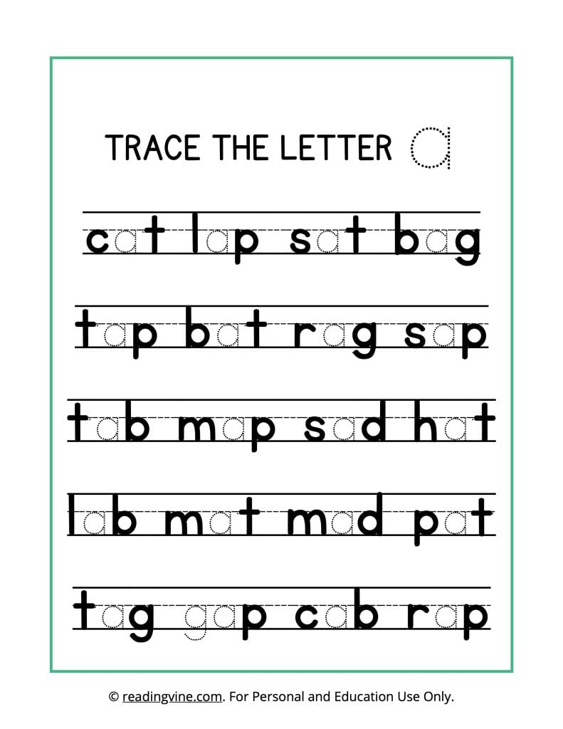 Trace the Letter A