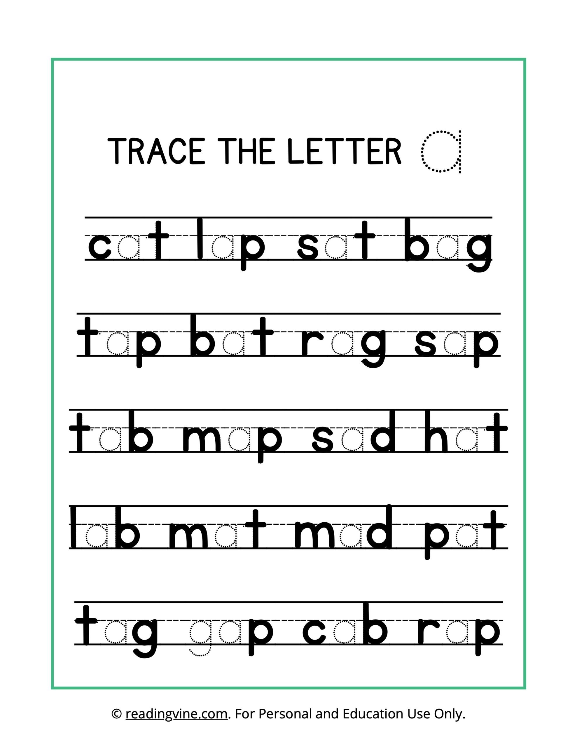 Tracing Letter A Activity