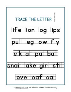 Trace the Letter L Worksheet