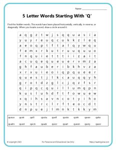 5 letter words starting with P word search