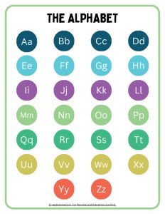 Color Alphabet Chart