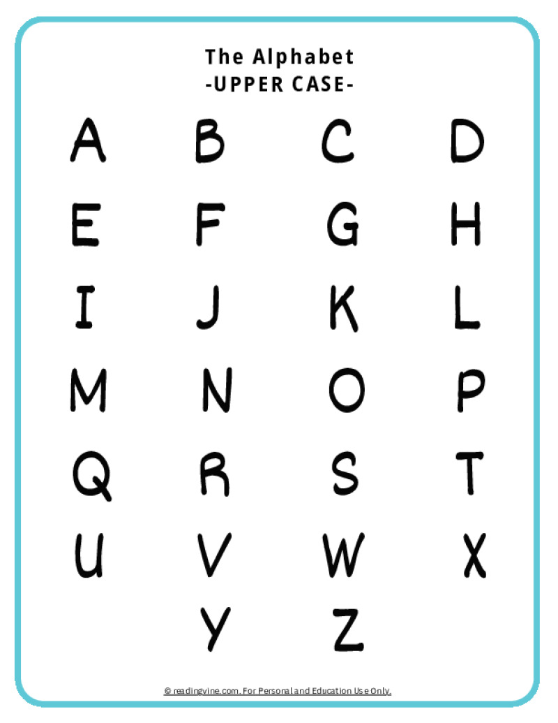 Free Alphabet Chart Printables Fun Easy Printables For Everyone Free Alphabet Chart Printables Fun Easy Printables For Everyone