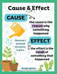 Cause and Effect Anchor Chart